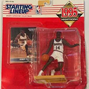 1995 Starting Lineup Robert Pack Denver Nuggets SLU Kenner Sports Figure